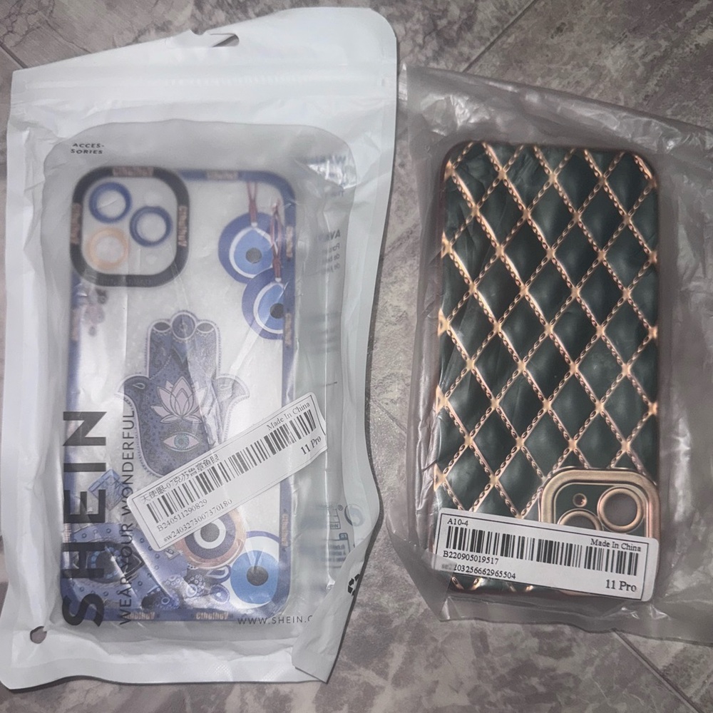 Shein IPhone 11pro case set of 2